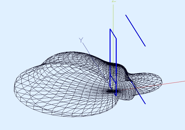 Antenne hen reflecteur far fieldsl 3D